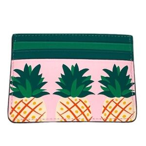 New Kate Spade Pink and Green Pineapple Card Holder